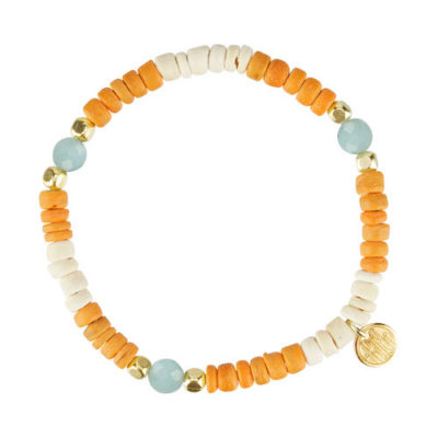 STRETCH-ARMBAND COCOCONUT AMAZONIT
