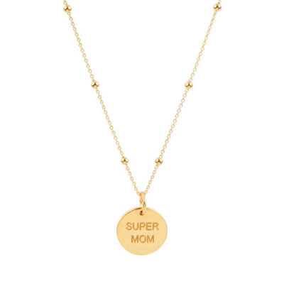 Kette SUPER MOM 925er Silber goldplattiert