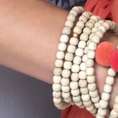 Hand-Mala naturweiß