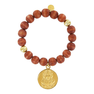 Münzarmband Vintage Wood LAKSHMI braun
