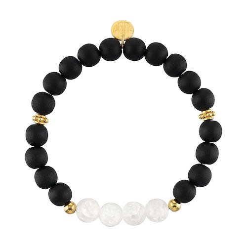 My Chakra Armband VINTAGE WOOD SAHASRARA schwarz